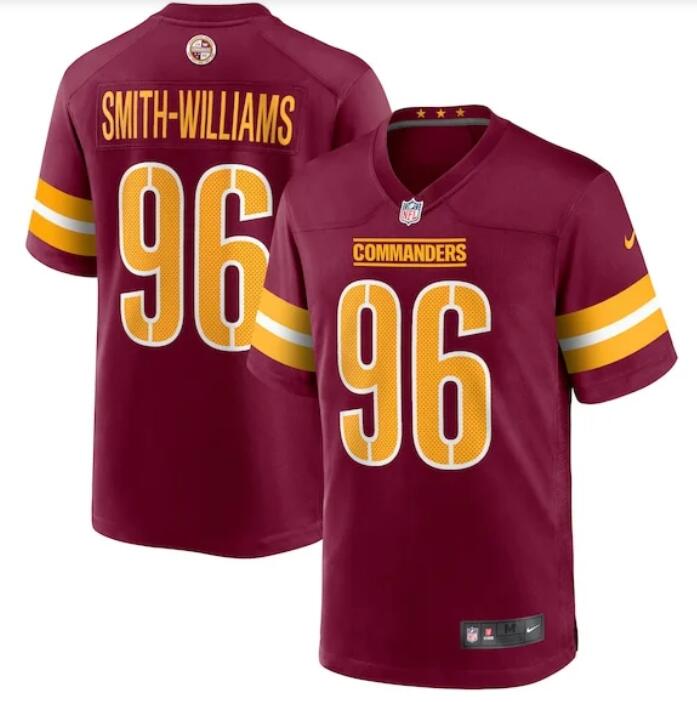 Men NFL Washington Commander96 James Smith Williams Nike Game red Jersey